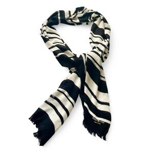 Kate Spade Monochrome Striped Scarf